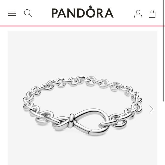 Pandora Chunky Infinity Knot Chain Bracelet - Picture 1 of 4